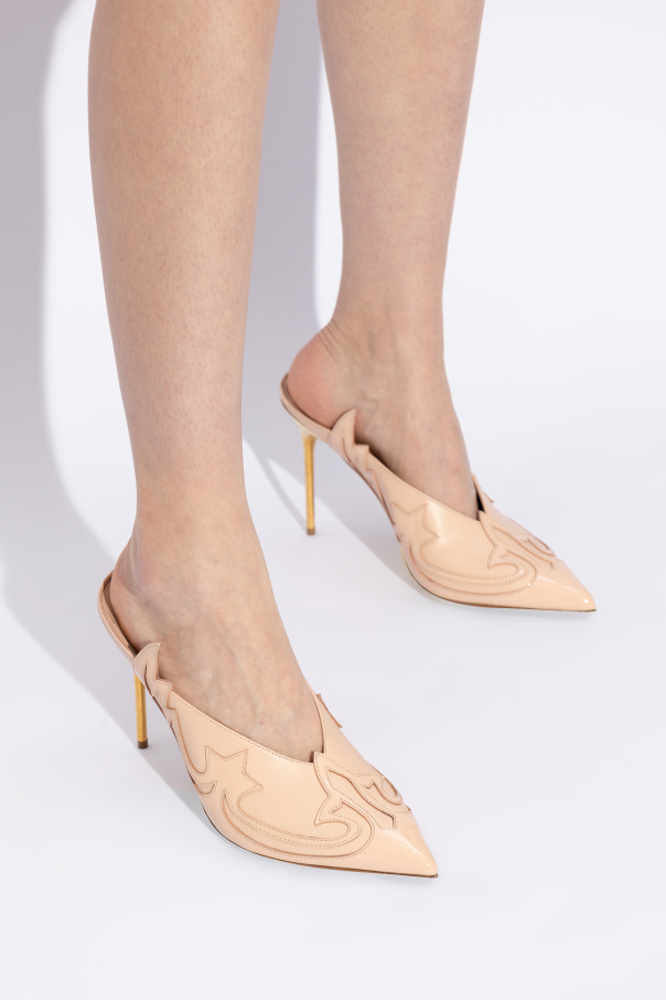 SchaferandweinerShops Japan - Pink Heeled Slippers Balmain